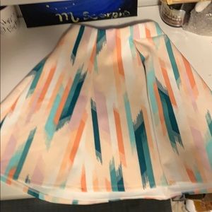 A light pink striped skirt